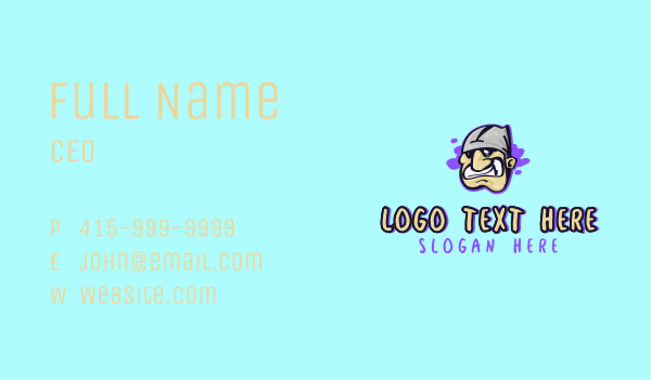 Angry Face Character Business Card Design Image Preview