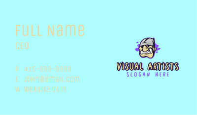 Angry Face Character Business Card Image Preview