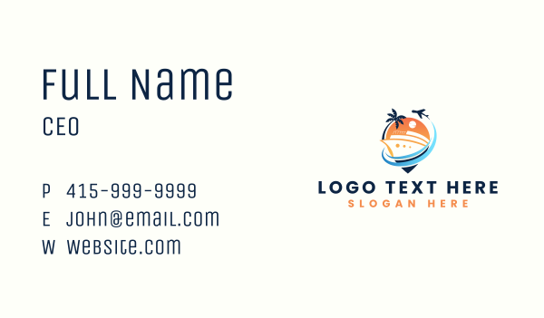 Plane Cruise Travel Business Card Design Image Preview
