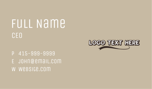 Simplistic Generic Business Business Card Design Image Preview