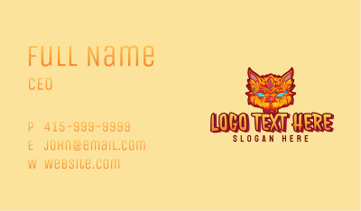 Fantasy Wild Wolf Gaming Business Card Image Preview