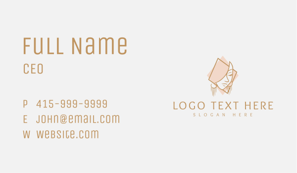 Lady Earrings Jewelry Business Card Design Image Preview