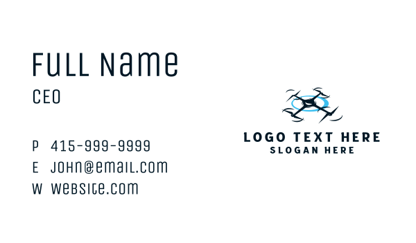 Drone Quadcopter Videography Business Card Design Image Preview