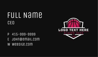 Sport Basketball Shield Business Card Image Preview