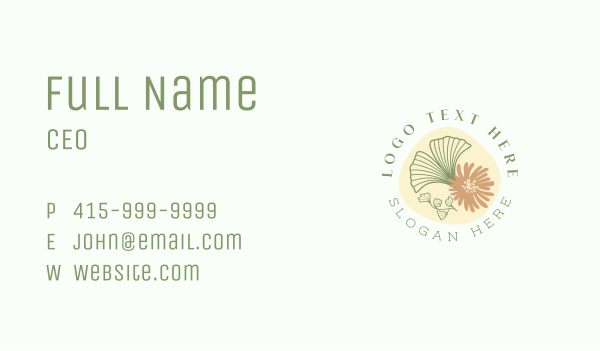 Floral Leaf Garden Business Card Design Image Preview
