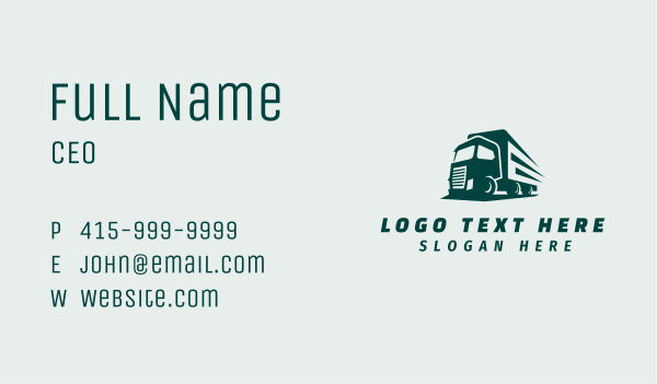 Express Truck Delivery Business Card Design Image Preview