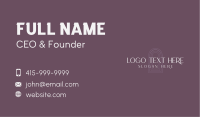 Premium Professional Wordmark Business Card Design