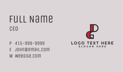 Generic Business Letter D & G Business Card Image Preview