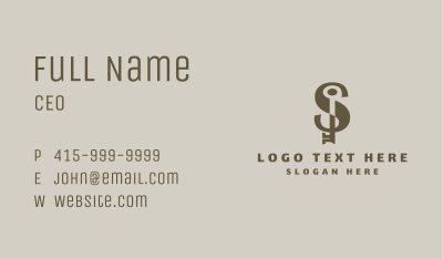 Classic Key Letter S Business Card Image Preview