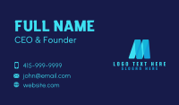 Digital Media Letter M Business Card Preview