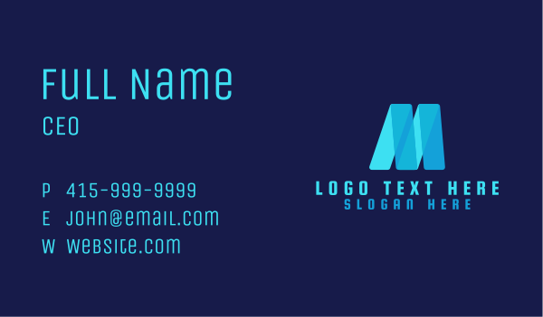 Digital Media Letter M Business Card Design Image Preview