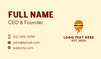 Fire Burger Sandwich Business Card Design