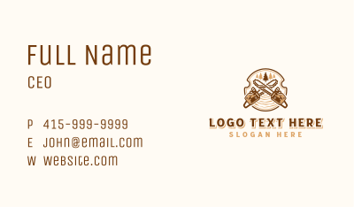 Chainsaw Tree Carpentry Business Card Image Preview