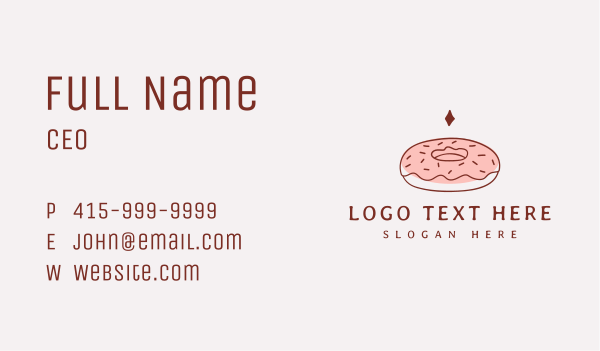 Sweet Donut Snack Business Card Design Image Preview
