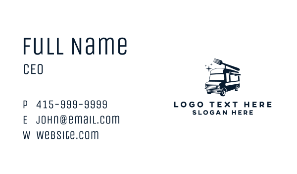 Fork Food Truck Business Card Design Image Preview