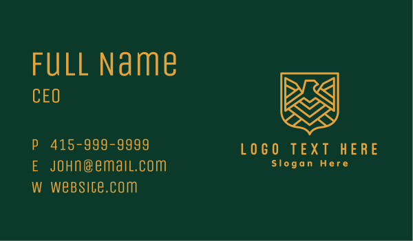 Eagle Military Badge Business Card Design Image Preview