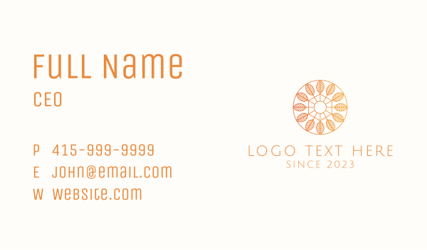 Orange Autumn Badge  Business Card Design Image Preview