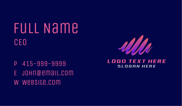 Music Wave Synthesizer Business Card Design Image Preview
