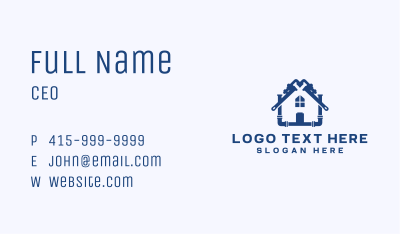 Plumbing House Wrench Business Card Image Preview