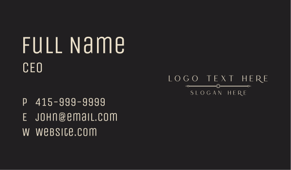 Luxury Minimalist Company Business Card Design Image Preview