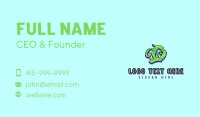 Green Graffiti Art Letter O Business Card Image Preview