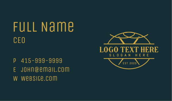 Tailor Sewing Needle Business Card Design Image Preview