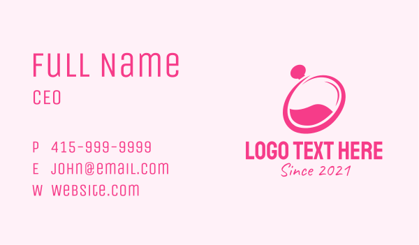 Pink Perfume Bottle Business Card Design Image Preview