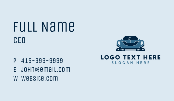 Blue Racing Car Business Card Design Image Preview