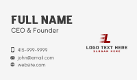 Fast Moving Letter Business Card Design