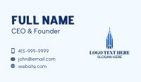 Elite Blue Skyscraper Business Card Design