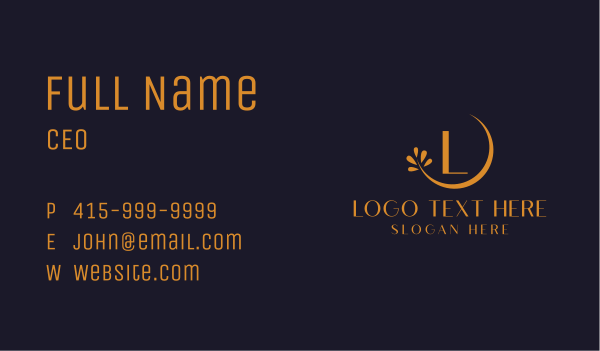 Generic Classy Lettermark Business Card Design Image Preview