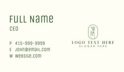 Organic Flower Hand Business Card Image Preview