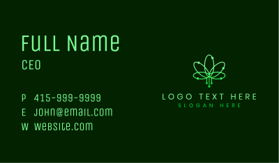 Biotech Leaf Atom Business Card Image Preview