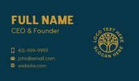 Golden Bird Tree Nature Business Card Preview