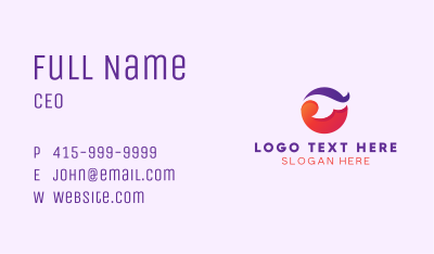 Modern Curve Circle Business Card Image Preview