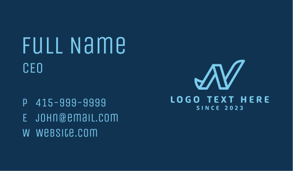 Modern Letter N Trading Business Card Design Image Preview