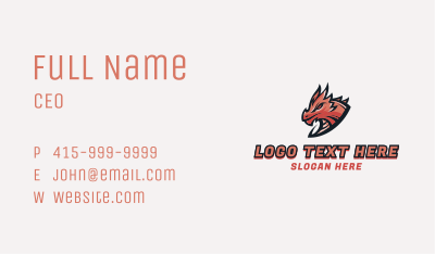 Tough Dragon Character Business Card Image Preview