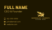 Mythical Winged Lion Beast Business Card Design