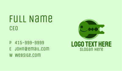 Green Crocodile Key Business Card