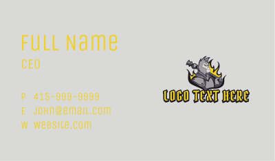 Warrior Gorilla Mascot Business Card Image Preview
