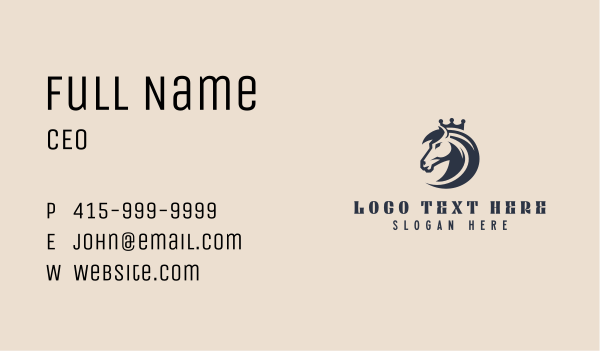 Horse Crown Legal Business Card Design Image Preview