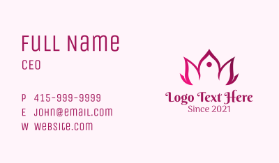 Wellness Yoga Flower Business Card Image Preview