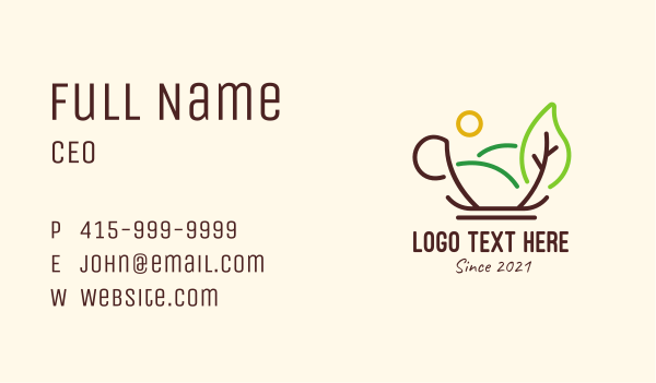 Eco Friendly Coffee  Business Card Design Image Preview