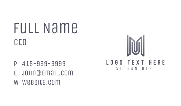 Tech Marketing Letter M Business Card Design Image Preview