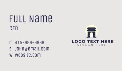 Landmark Arch Architecture Business Card Image Preview