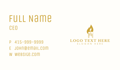 Flame Wax Candle Business Card Image Preview