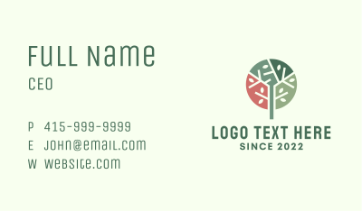 Multicolor Tree Park Business Card Image Preview