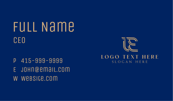 Luxury Premium Letter E Business Card Design Image Preview