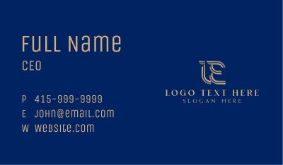 Luxury Premium Letter E Business Card Image Preview