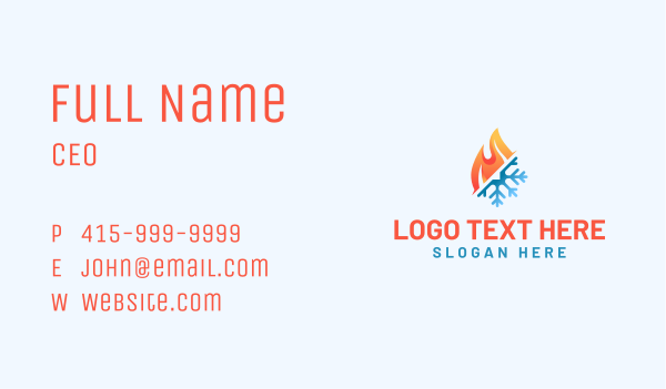 Fuel Flame Snow Energy Business Card Design Image Preview